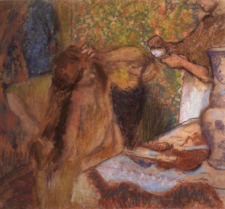 Edgar Degas Woman at her toilette